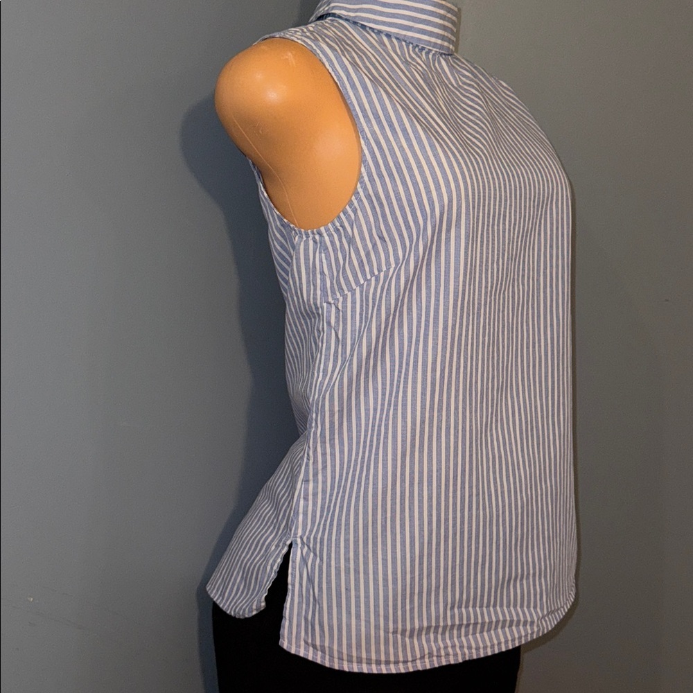 H&M Striped Sleeveless Top With Button Down Back - Size Small - Picture 3 of 7